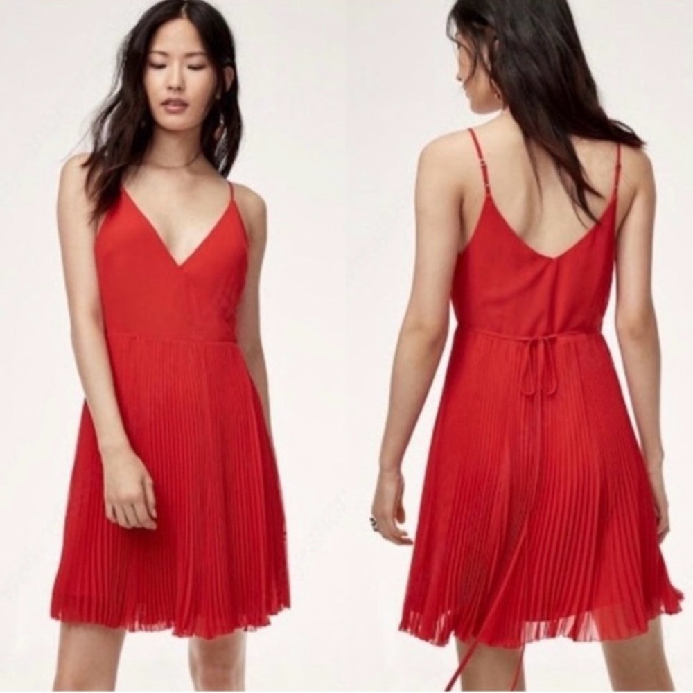 Wilfred Scarlet Mini Dress with Spaghetti Straps